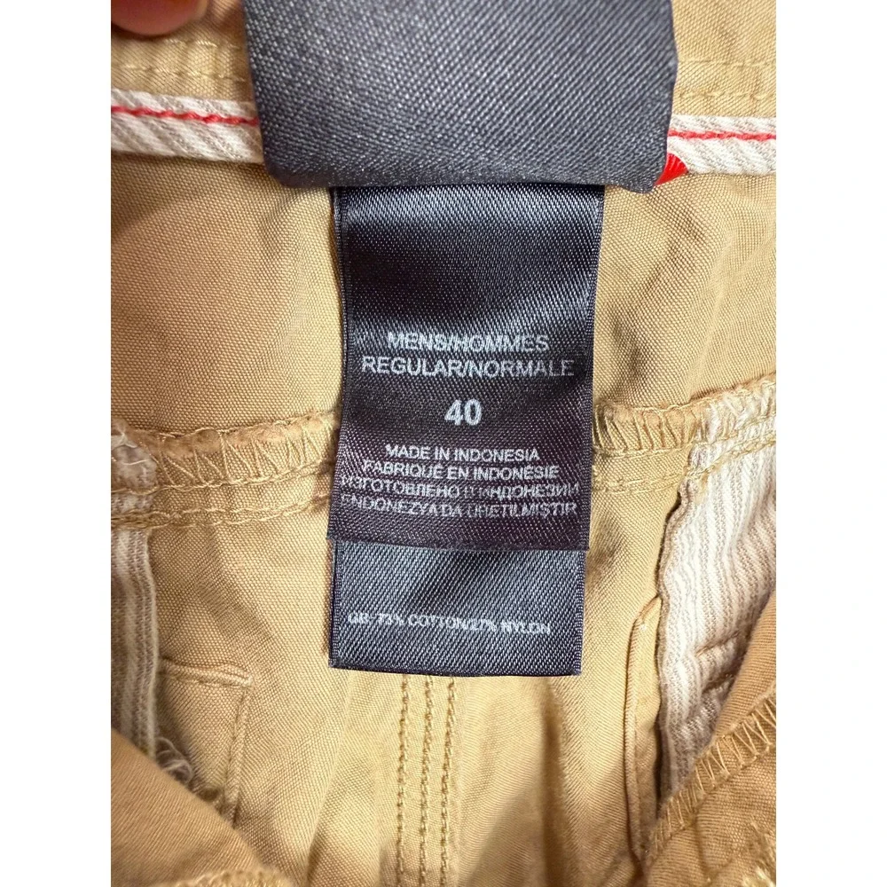 The North Face Mens 40 Tan Khaki Brown‎ Cotton Blend Button Fly Shorts Outdoors